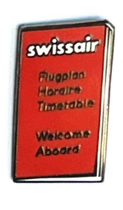 Swissair Placchette & Badge: Pin Swissair Flugplan – Usato da Kriens venduto da TSCH1