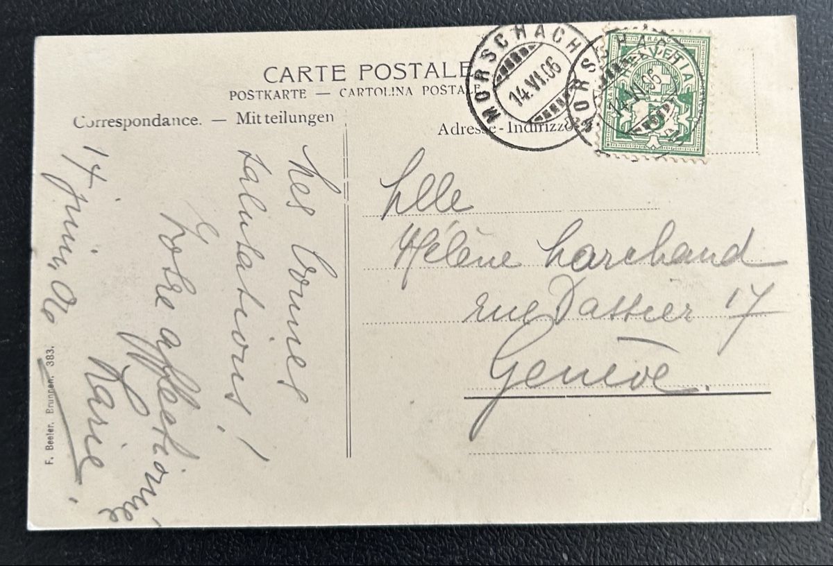 Cartoline postali: AK Morschach 1906 – Usato da Horw venduto da Tellbub 1
