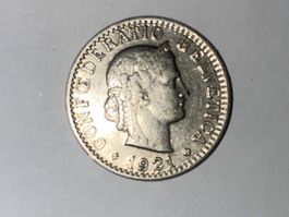 Pièce rare de 20 centimes, année 1921, parfait état