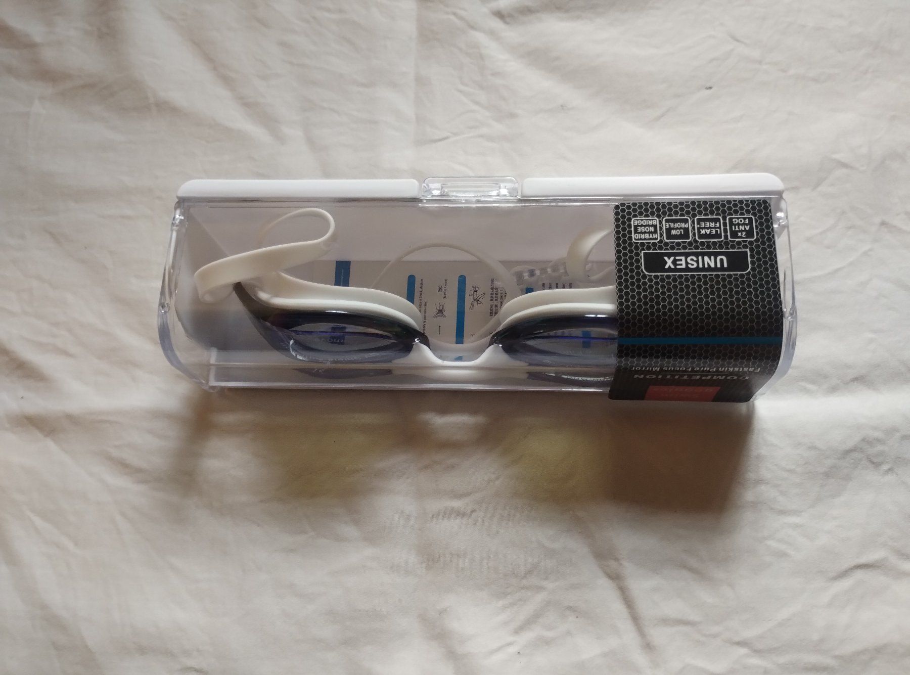 Occhiali & Lenti: Schwimmbrille Antibeschlag weiss blau – Nuovo (secondo la descrizione) da Bremblens venduto da SHOPSPORT 7