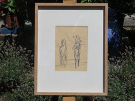 Bruder Eugen Bollin 1939 original Kohlezeichnung