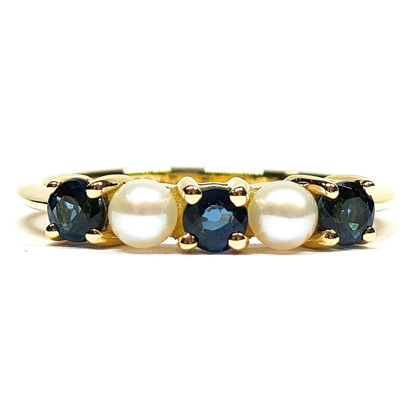 Tiffany & Co. Ringe: Tiffany & Co. 18K Gold Saphir Perlen Ring – Gebraucht aus Bottighofen von menschenfamilie
