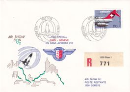 Air Show Sion Sonderflug Sion - Genève 1982