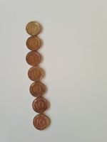8 x 10 Pfennig Deutsche Münzen versch. Jahrgänge 1950 - 1995