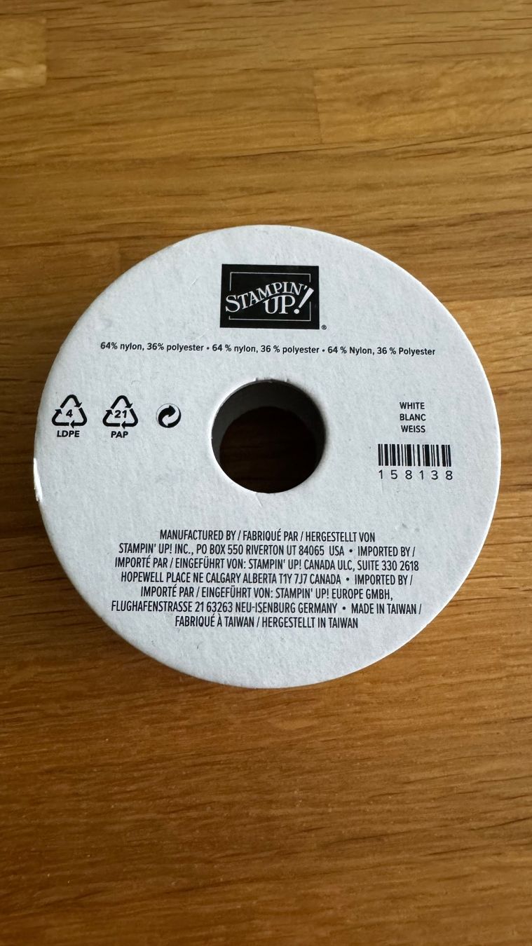 Stampin' up! Dekobänder: Stampin Up / Geschenkband Weiss / A – Neu und originalverpackt aus Neukirch (Egnach) von muolen 1