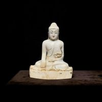 Marmor Buddha 54cm Burma Siddharta Shakyamuni Skulptur