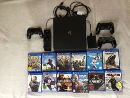PS4 Pro  + 3 Controller + 13Spiele Top Zustand!Ab 1.-Fr.:-)
