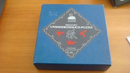Holzpuzzle "unwiderstehlich-Puzzle" Kopf-Motiv Vintage