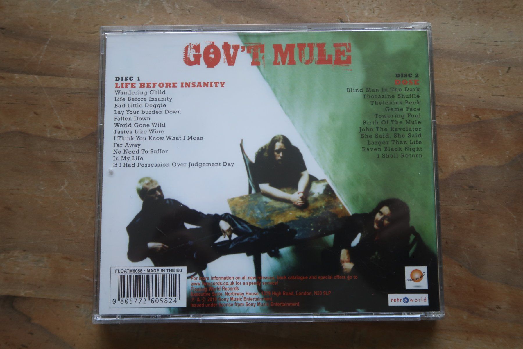 CD: GOV'T MULE - LIFE BEFORE INSANITY & DOSE - 2x CD – Usato da Basel venduto da Patiscat 1