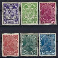 Österreich 1915/17 Serie postfrisch mit minimen Falzspuren