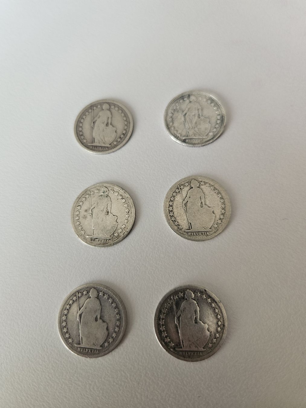 Toutes les monnaies: 6 stk 50 rappen, ab 1879 – D'occasion à Pfäffikon ZH par Melibol 2