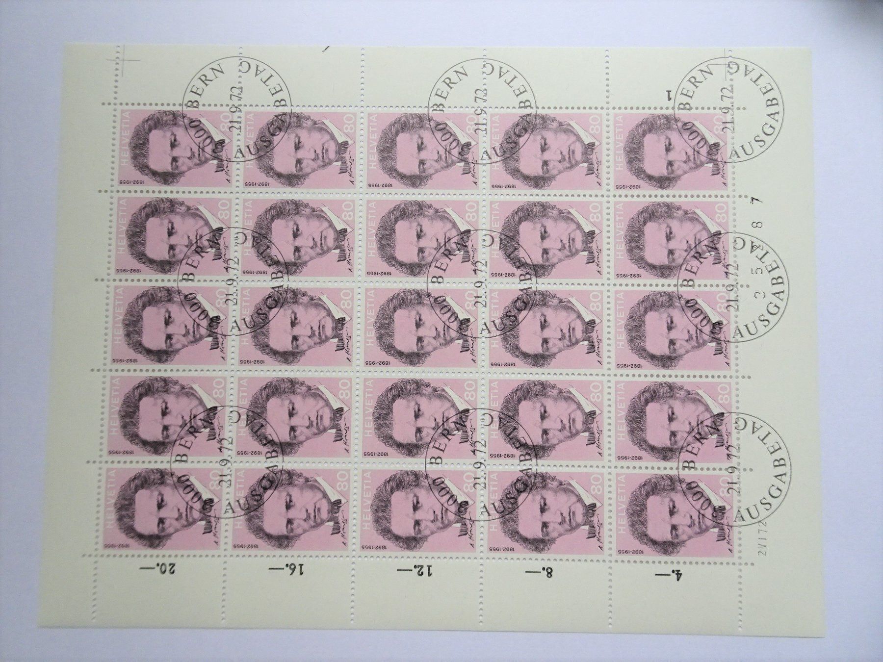 Alle Briefmarken: 1972 – Neu (gemäss Beschreibung) aus Aadorf von Chnorli-Furz