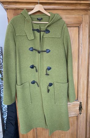 Duffle-coat vert en laine taille 2 bon état