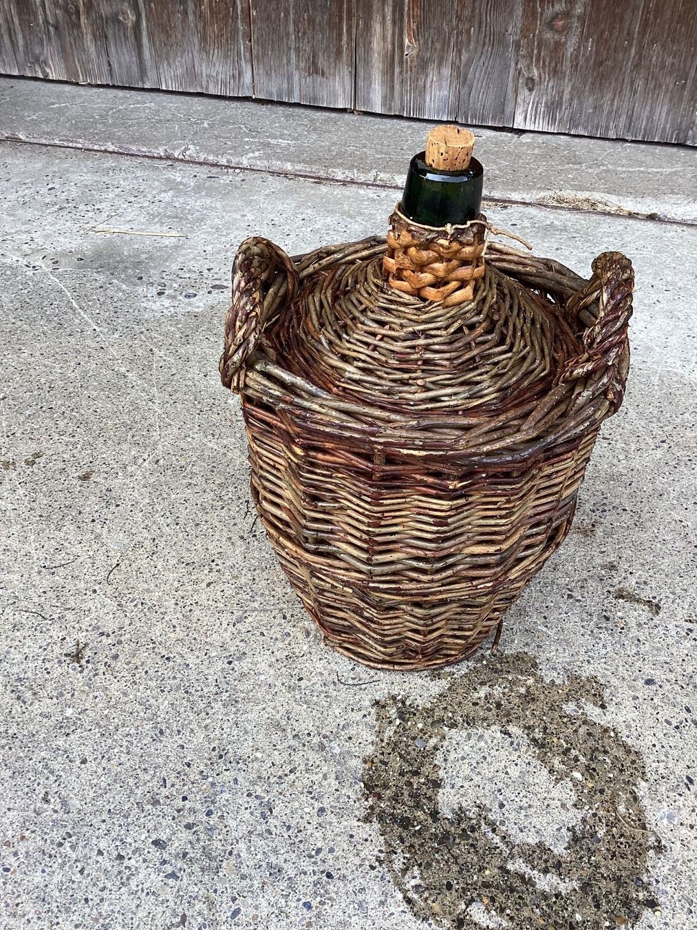 Bottiglie: Korb- Schnapsflasche, für Schnaps oder zu Dekoration – Usato da Mörschwil venduto da Monzar