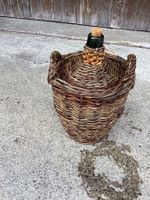 Korb- Schnapsflasche, für Schnaps oder zu Dekoration