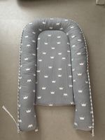 Baby Nest / Babynest Grau mit Kronen - Top Zustand!