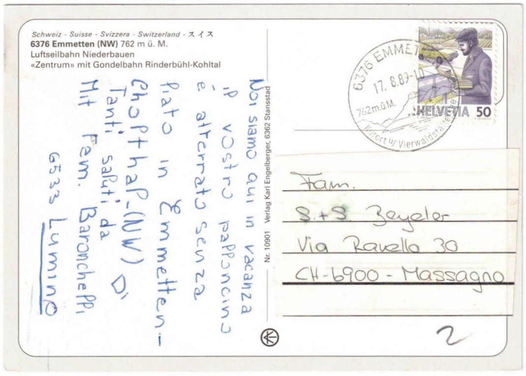 Cartoline postali: Emmetten - 5 Bild AK – Usato da Binningen venduto da Mountainrider 1