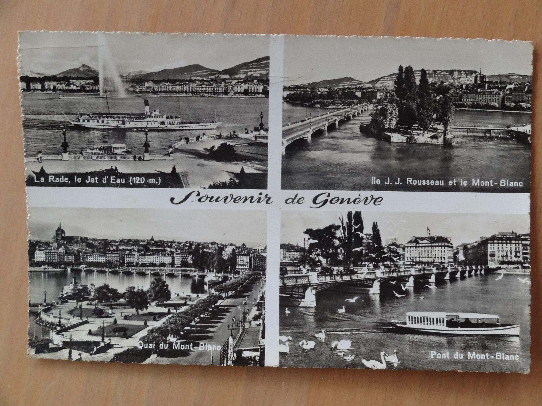 Cartoline postali: Souvenir de Genève - 1955 – Usato da St Léonard venduto da Riglin