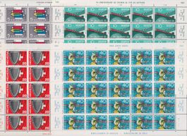 1957, Nr.328-331 Bogen (Gedenkmarken) +Pf. postfrisch. 265.-