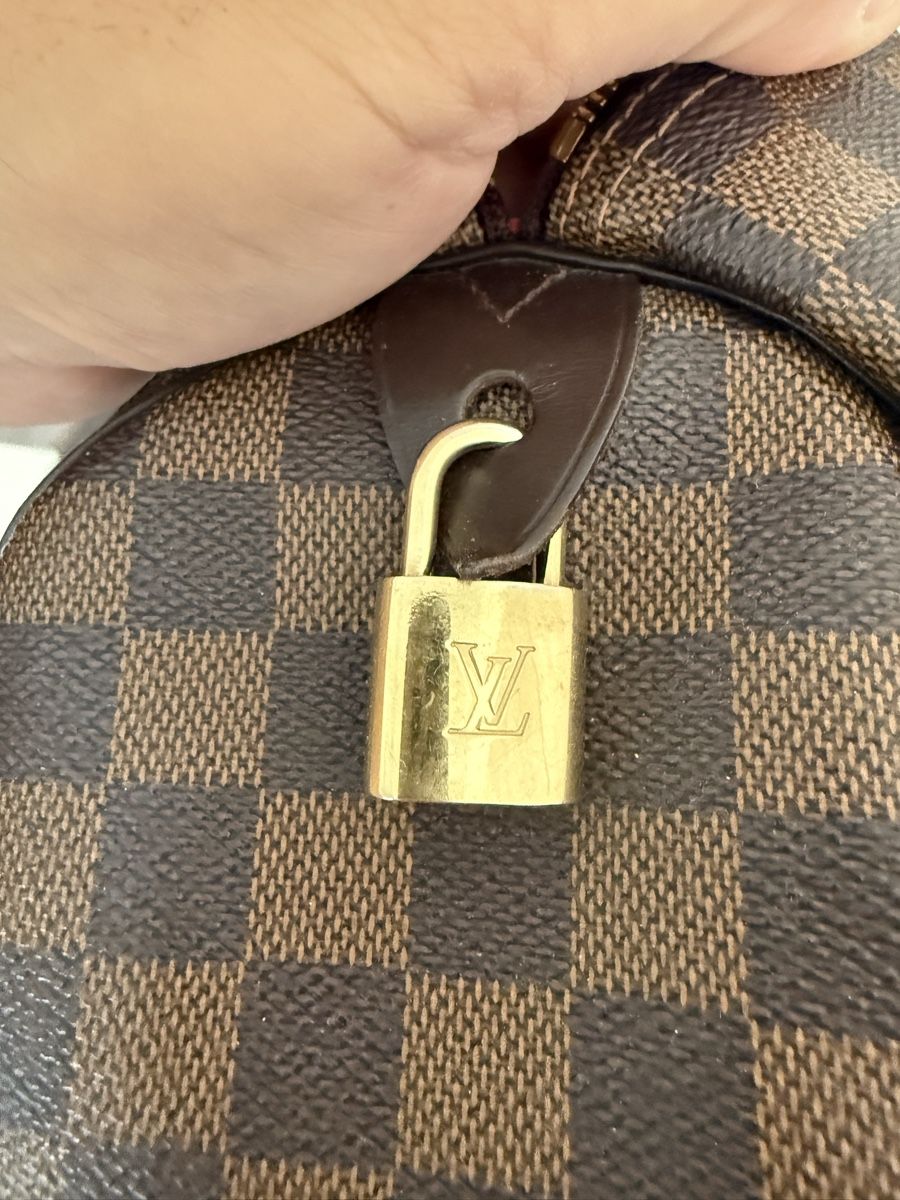 Louis Vuitton Borse da donna: Borsa Louis Vuitton Speedy 30 Damier Ebene – Usato da Pregassona venduto da Texi10 5