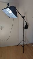 tectake Studioleuchte mit Softbox und Stativ