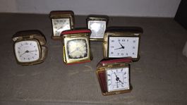 6 Reise Wecker Vintage Klappuhren Set Diverse 