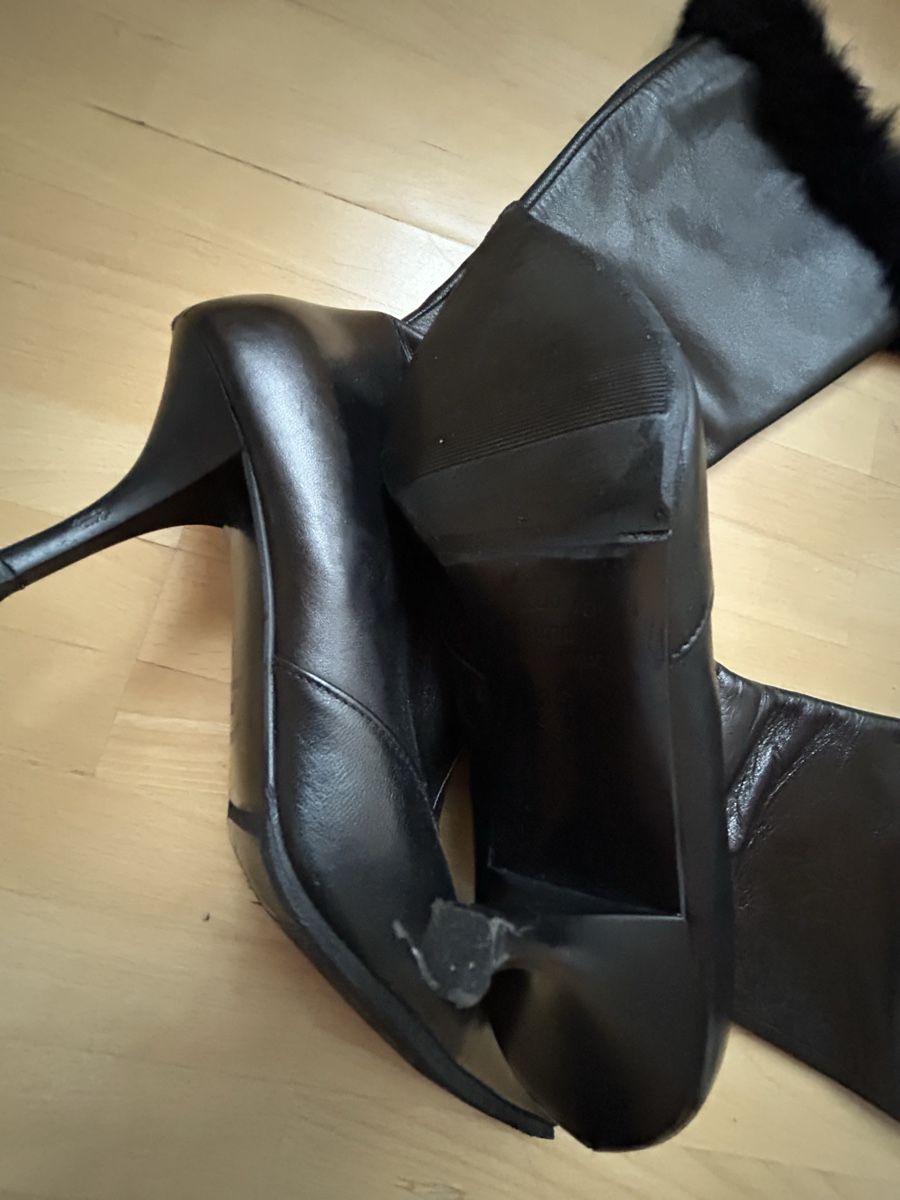 Damenschuhe: Schwarze LederWinterstiefel mit Pelz, Gr.36 – Gebraucht aus Zürich von keinweiss 3