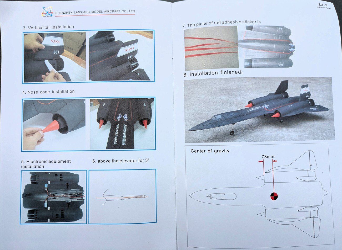 Modellismo RC: Lanxiang Kit LX-71 EDF 64mm EPS RC Modell – Nuovo (secondo la descrizione) da Forch venduto da Tr1a 7