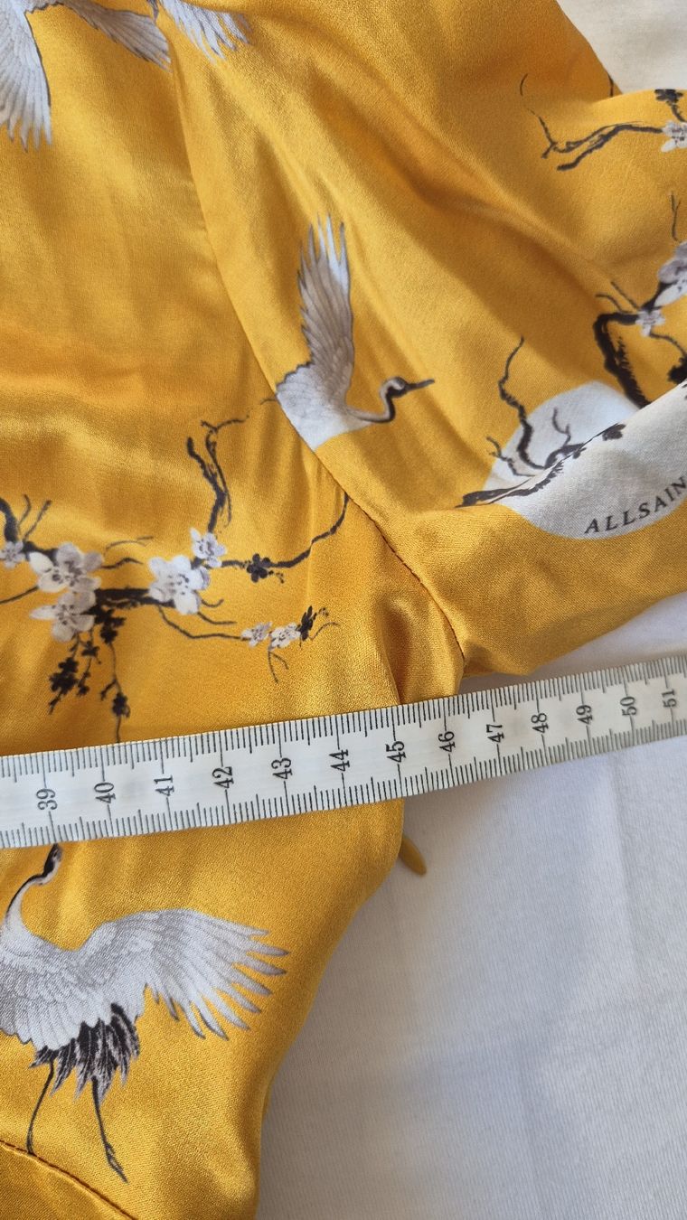 Allsaints Vestiti: Allsaints Kleid  Gr.S Senfgelb mit Kraniche – Usato da Winterthur venduto da ann_7lxx 7