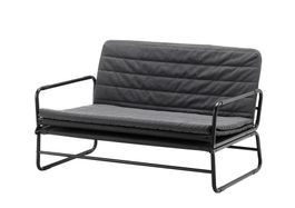 Ikea, Zweisitzer-Sofa, Metallgestell, grau