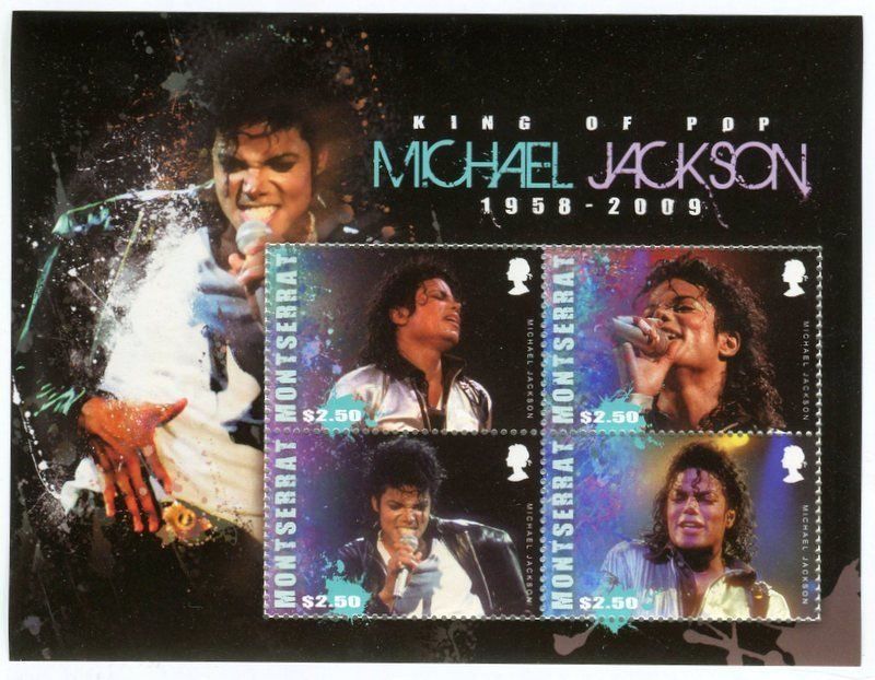 Tous les timbres: Block "Michael Jackson". Montserrat. – Neuf avec emballage d'origine à Basel par Butsch5