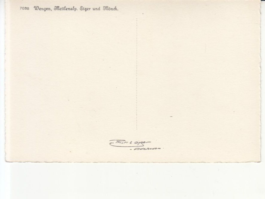 Cartoline postali: Wengen Mettlenalp ca. 1930 – Usato da Bürglen TG venduto da StampGraf 1