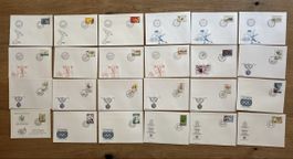 Liechtenstein - 24x FDC Olympische Spiele und Sport 1984-199