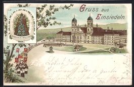 Litho Einsiedeln, Gnaden-Mutter, Kloster