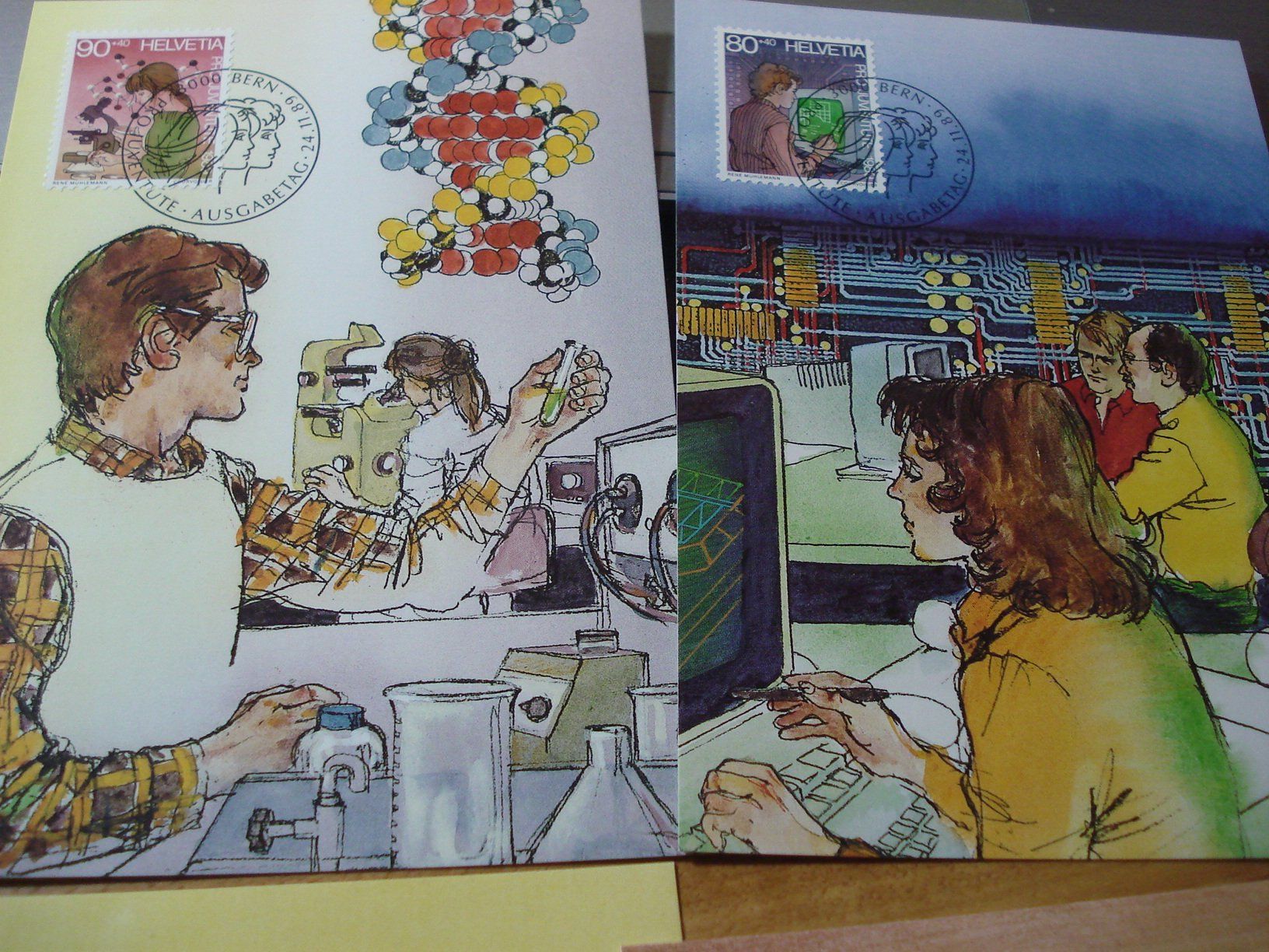 Alle Briefmarken: Satz Maximumkarten Pro Juventute 1989+ FDC – Gebraucht aus Niederwil AG von morostahu