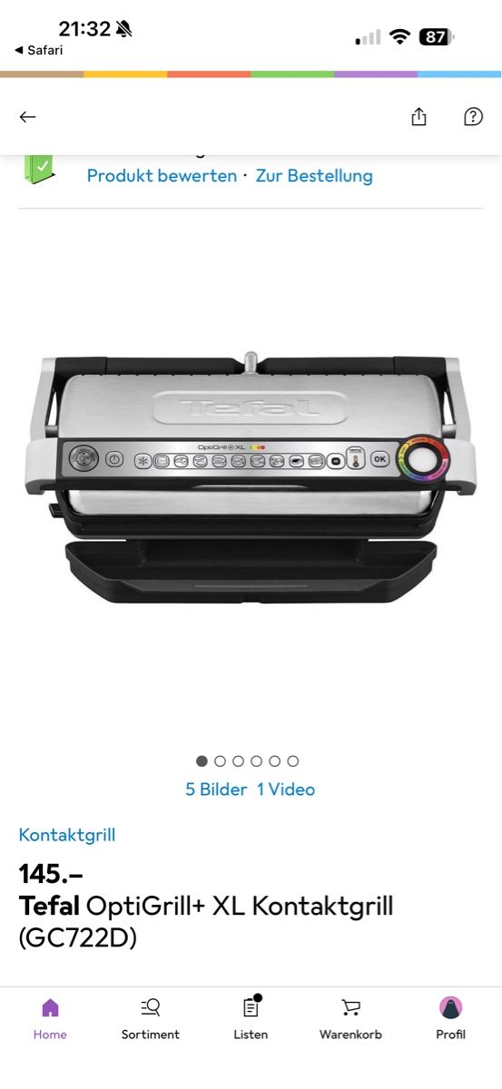 Tefal Küchengeräte: Tefal Kontaktgrill XL – Gebraucht aus Scheuren von dijamaNt12 1