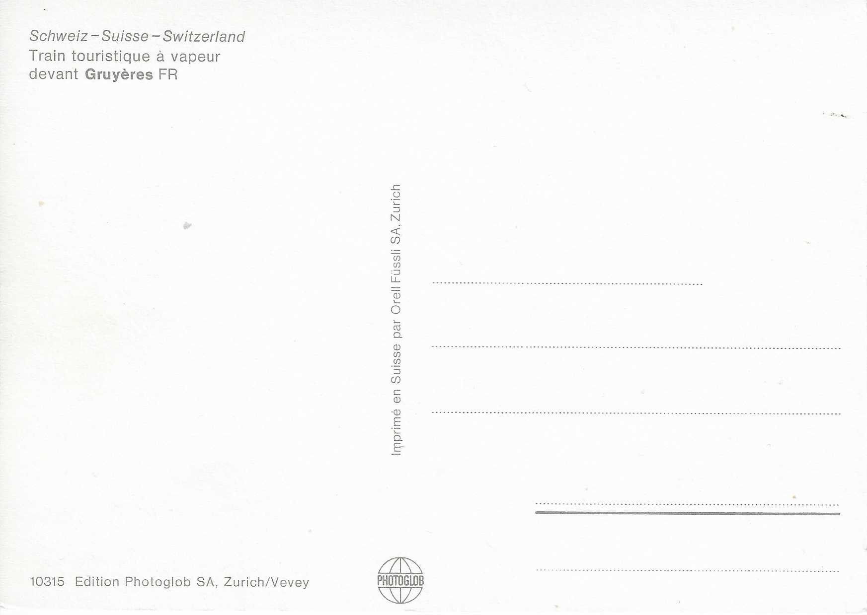 Ansichtskarten: Train touristique a vapeur devant Gruyères – Neu (gemäss Beschreibung) aus Rothrist von Stranglehold 1