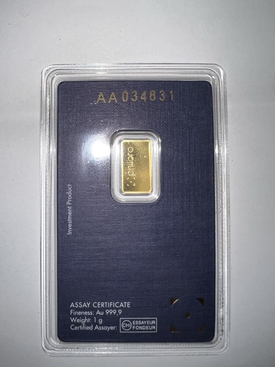 Metalli preziosi: 1g Gold Philoro – Nuovo e nell'imballaggio originale da Zürich venduto da MikisThings 2