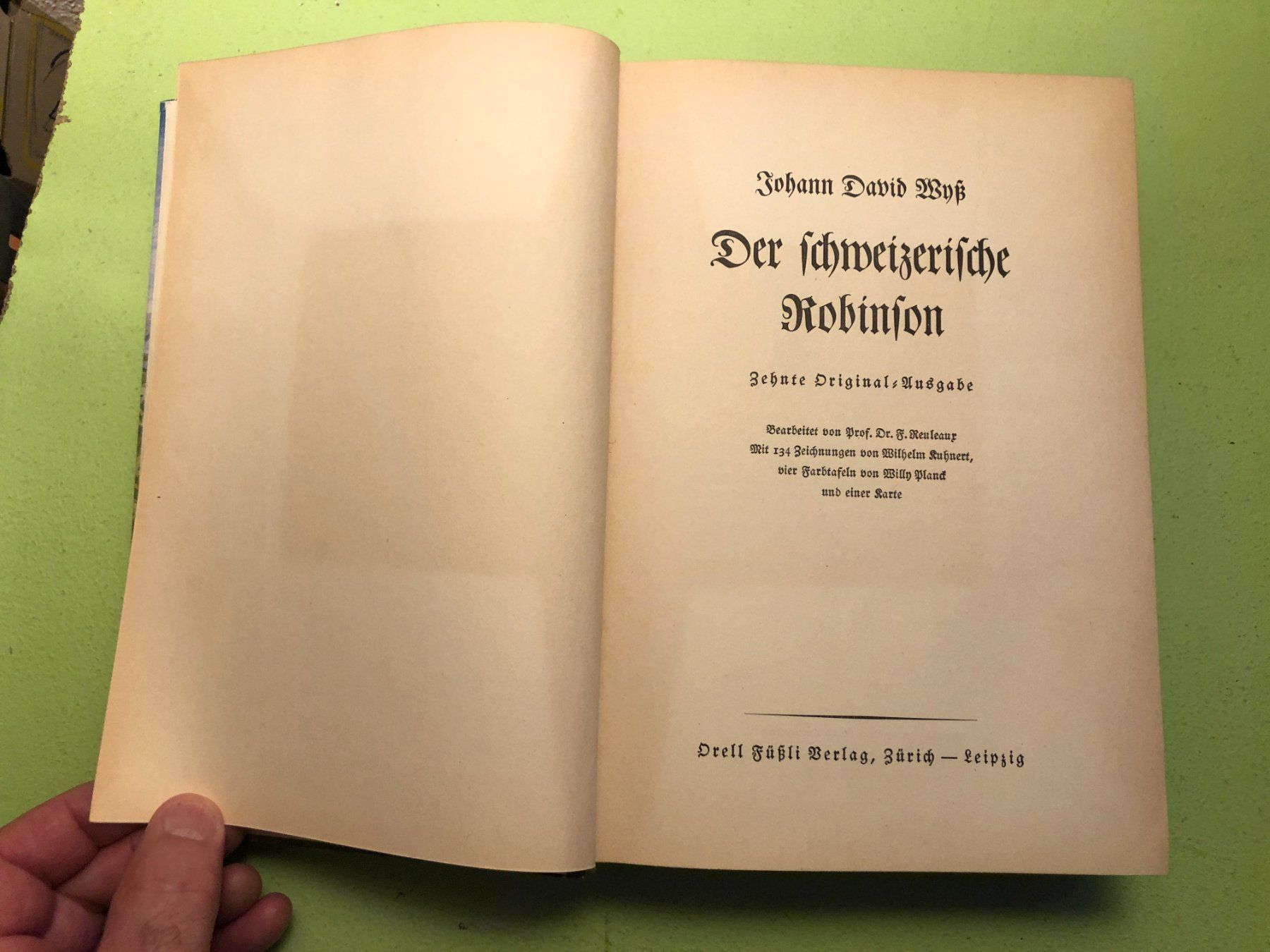 Libri: Johann David Wyss: Der schweizerische Robinson. – Usato da Zürich venduto da allp 1