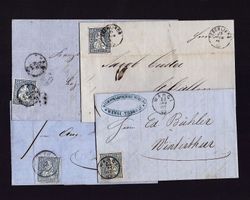 Vier Faltbriefe mit Ihnalt 1862/1867
