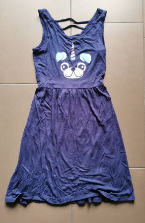 Kleid / Röckli ca. 146,  Dunkelblau, Sommerkleid von Justice