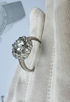 Eleganter Ring mit 1 Karat Moissanit in Größe 7 (EU 54).