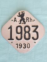 Velonummer A. RH. 1930