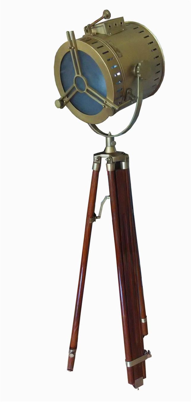 Lampade: Hollywood-Stehleuchte mit Stativ – Nuovo e nell'imballaggio originale da Valbonne venduto da laiton.france 2