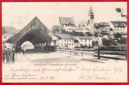BREMGARTEN REUSSBRÜCKE UND AMTHOF 1902