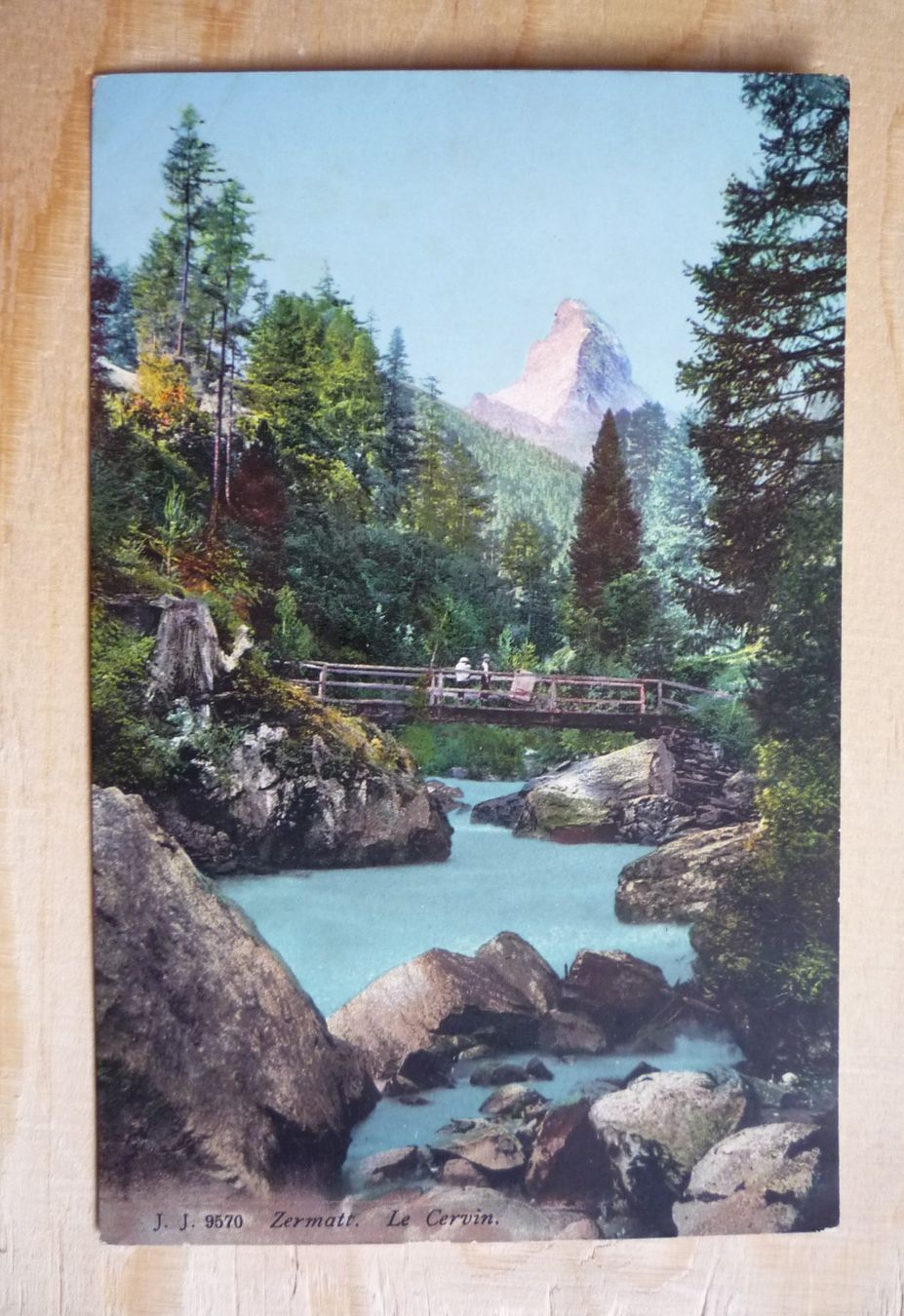 Cartoline postali: Zermatt. Le Cervin, J.J. 9570 – Usato da Rieden SG venduto da Gant24