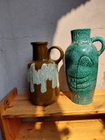 2 rustikale Bodenvasen h40 h45cm