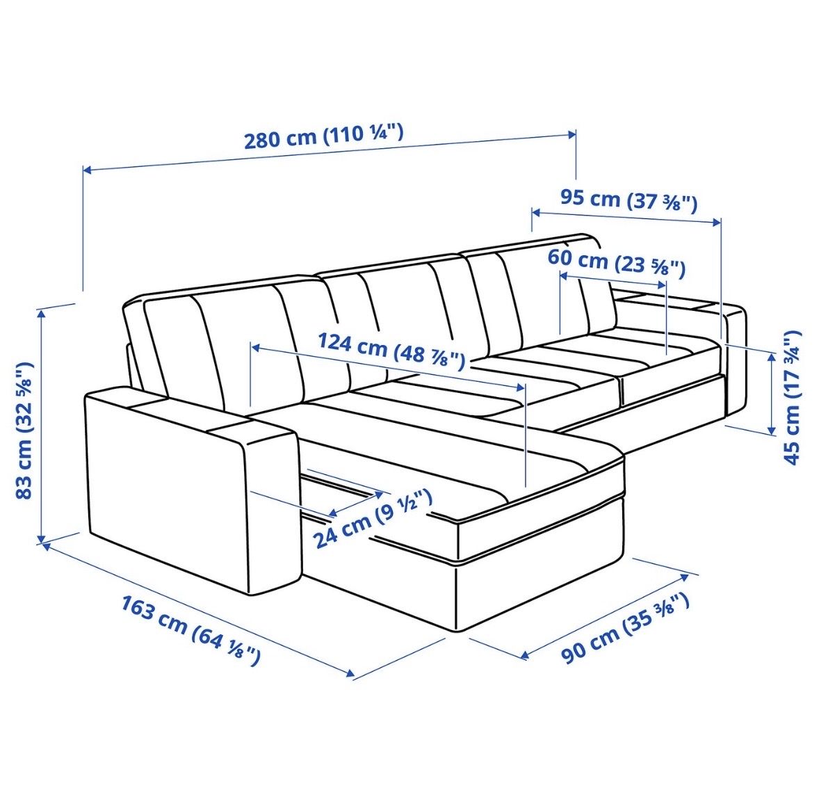 Sofas: IKEA Kivik Sofa mit Récamiere – Gebraucht aus Stadel von PEi_90 1