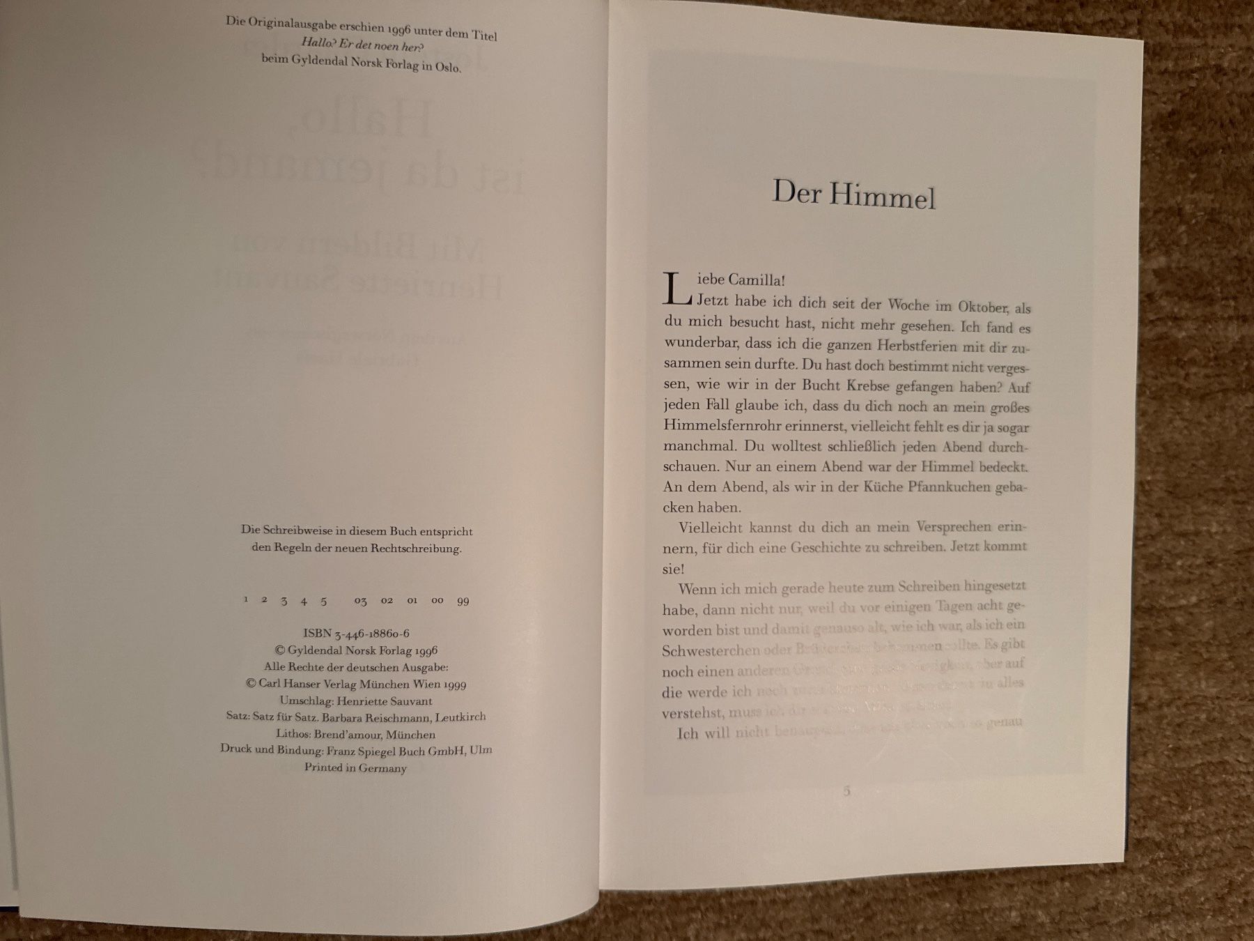 Bücher: Hallo, ist da jemand? Jostein Gaarder – Neu (gemäss Beschreibung) aus Aarau von Kilauea 1