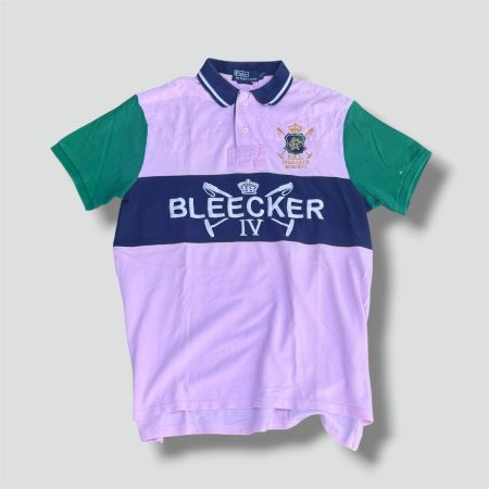 Ralph Lauren Bleecker IV pink polo retro streetwear t-shirt